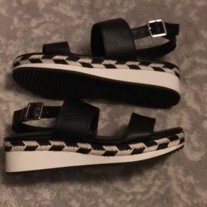 Black and White Sandal
